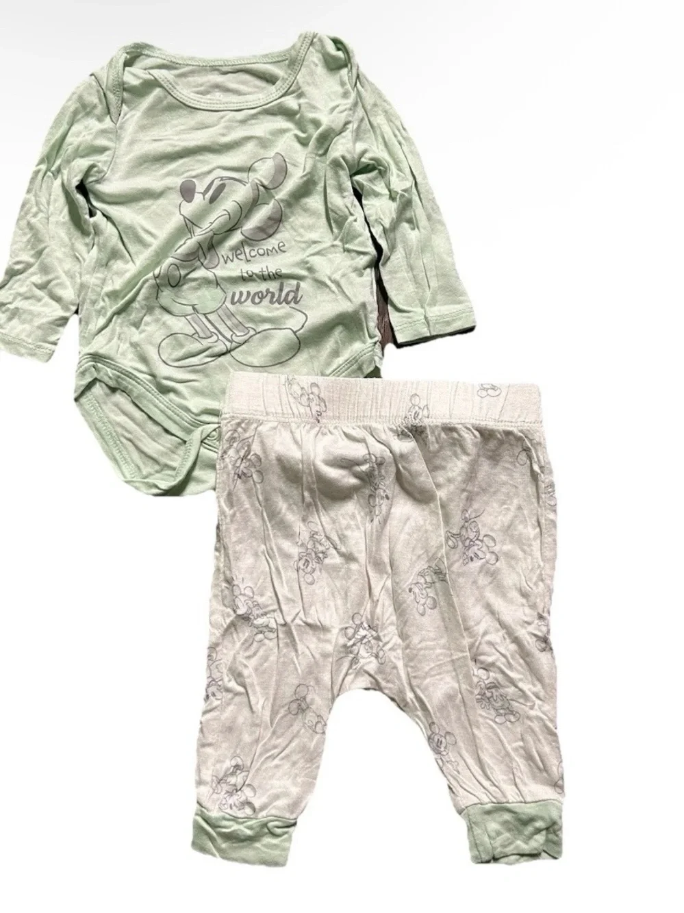 Baby Disney Bamboo Mickey Mouse Set Toy Story Bodysuit Size 0-3 Months